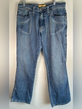 Vintage Ikeda 700 Series Mens Jeans 34x32 Medium Wash Western Bootcut 90s Y2K